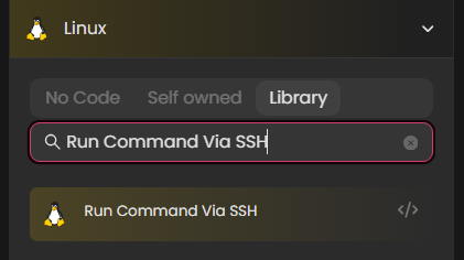 Navigate to Linux Action