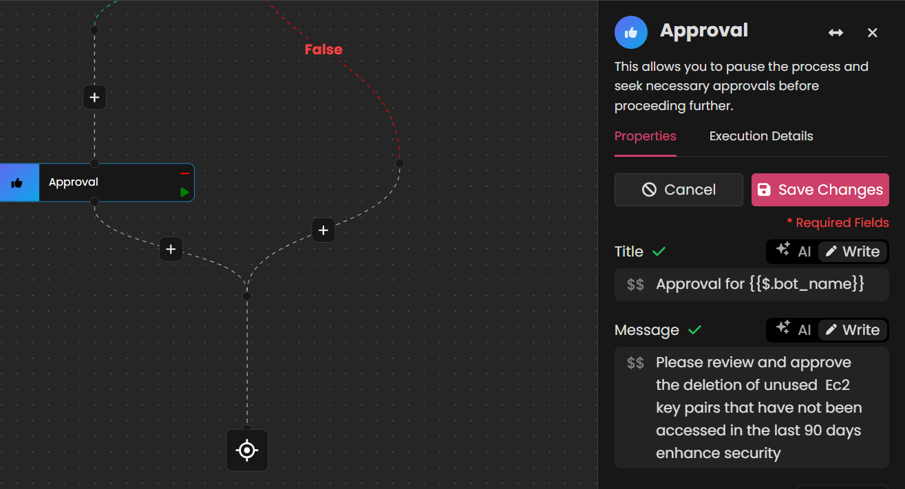 Approval Node Configuration