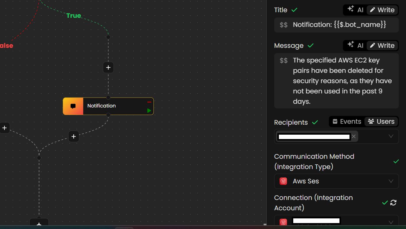 Notification Node Configuration