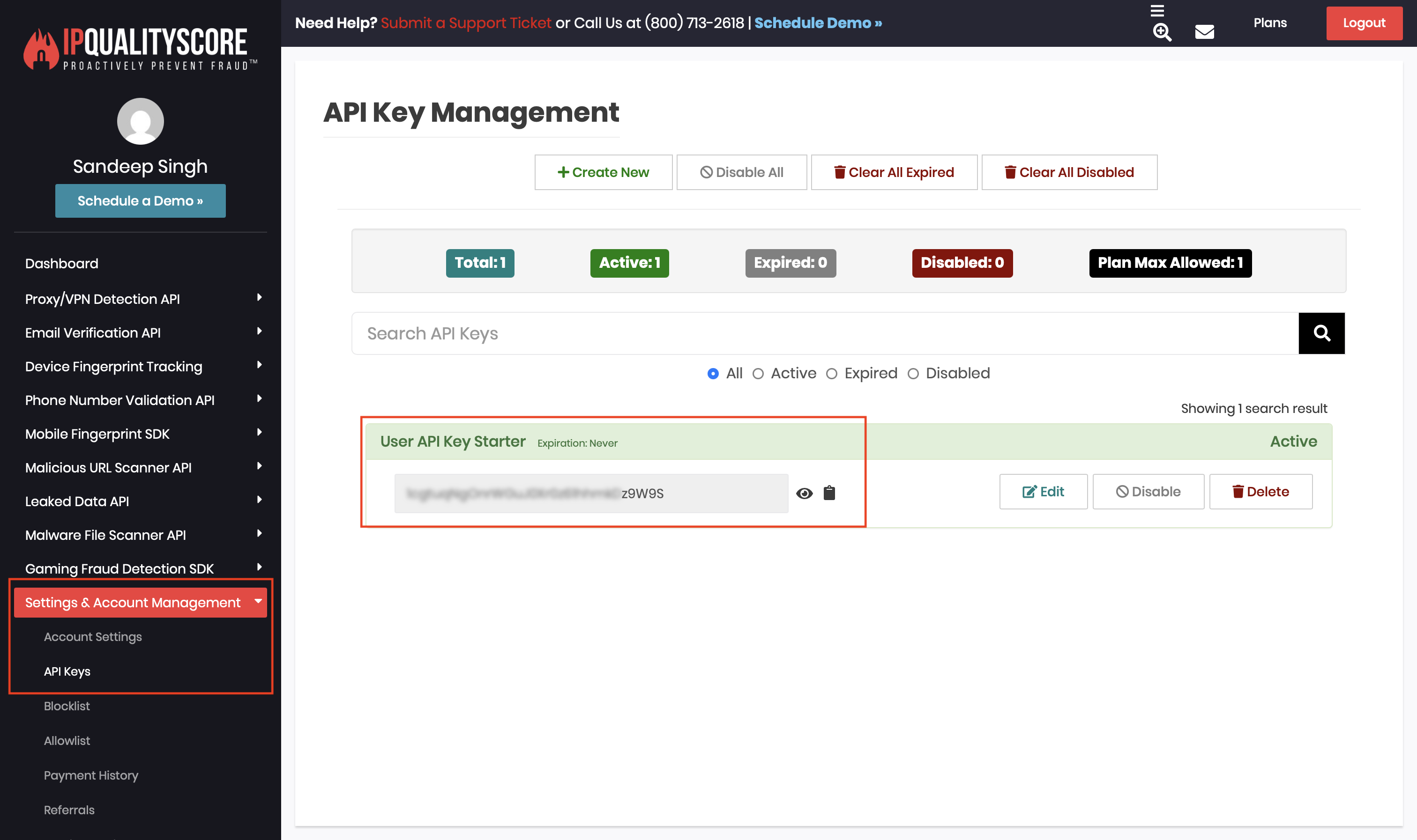 IPQS API Key