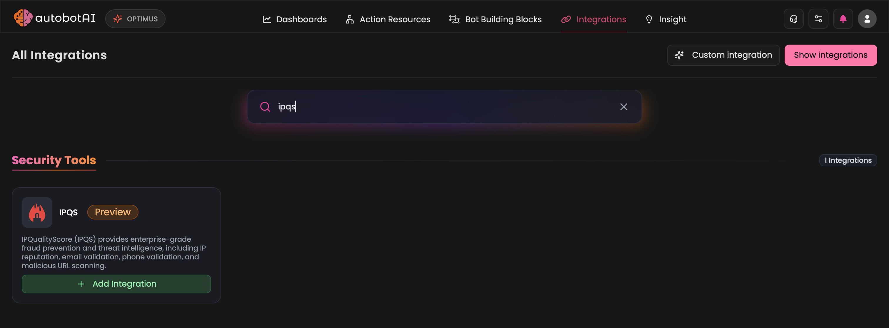 Search and Select IPQS